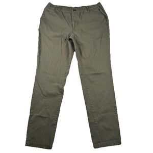COVE USA Chino Pants Men's 36x30 Olive Comfort Stretch Elastic Waistband Travel